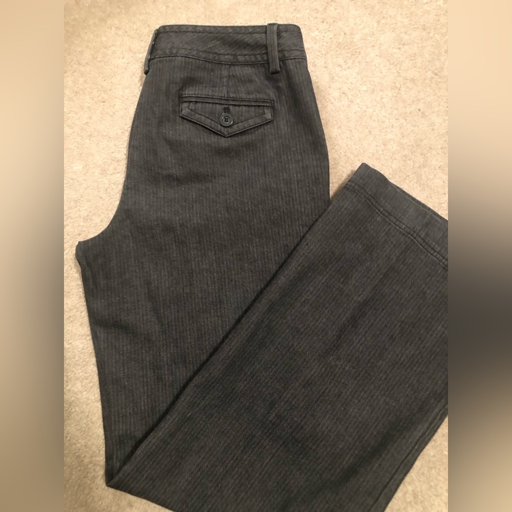 Talbots size 8 pants.  Denim blend, full leg. EUC black/gray.